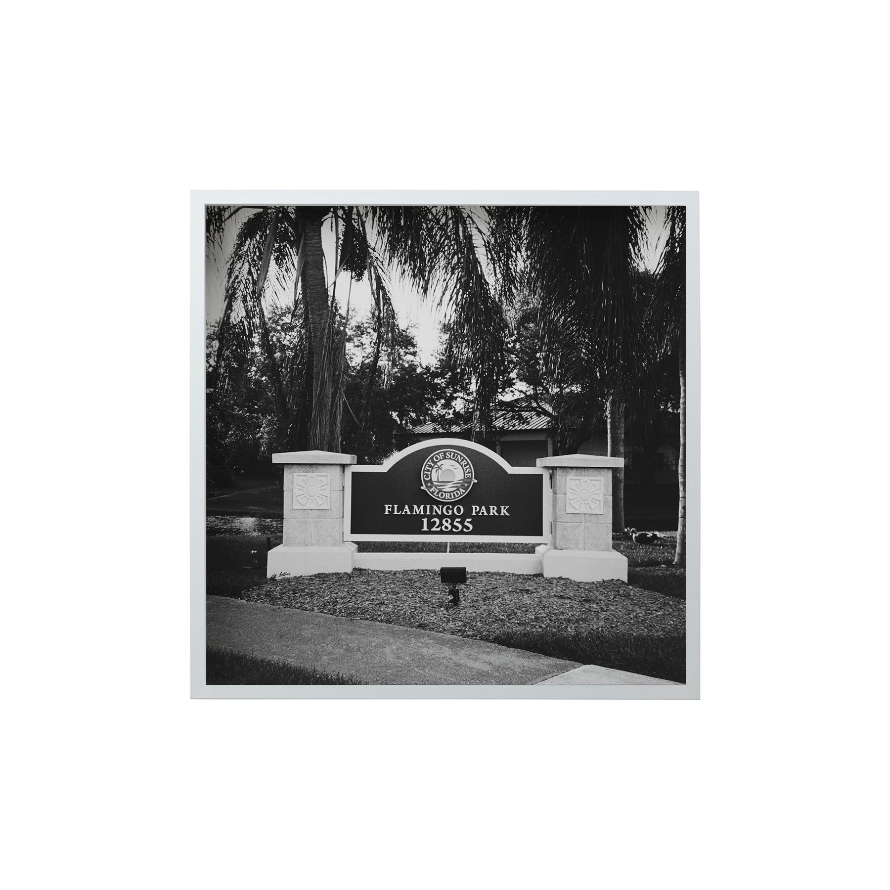 Square Signature Landmark Photograph Prints (B&W)